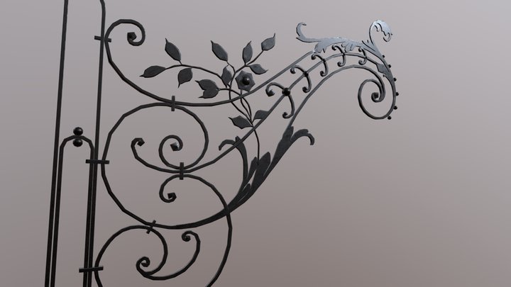 Metallic garden wrought 3D Model