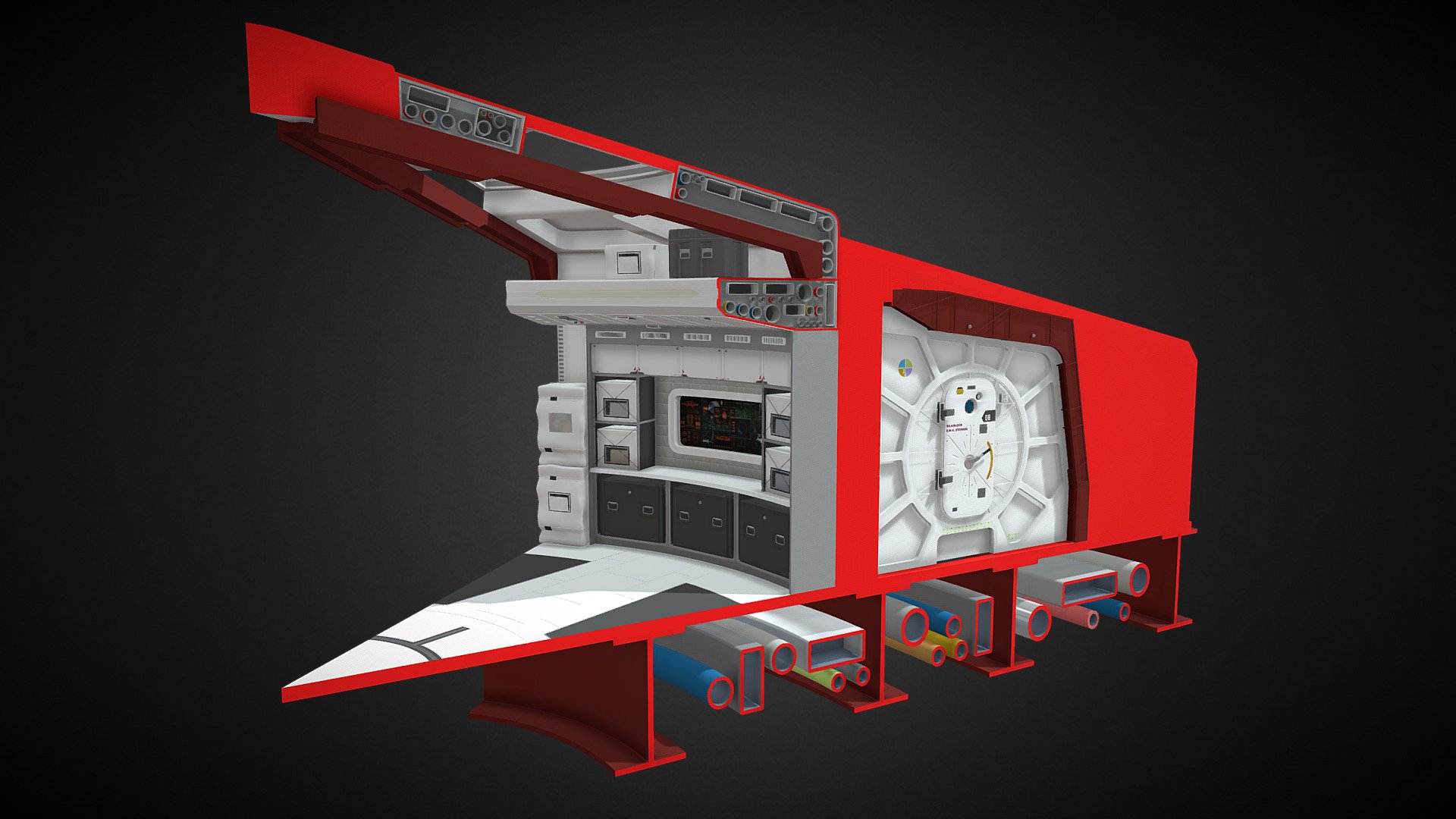 Command Center - 01 - Airlocks - Buy Royalty Free 3D model by ...