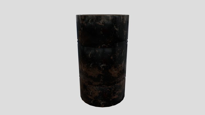Rusty Metal Barrel 3D Model