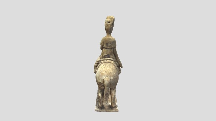 Tomb Figurine in the Form of a Female Equestrian 3D Model
