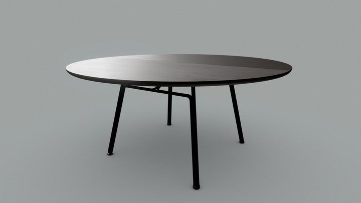 dk3 - CORDUROY TABLE ROUND 3D Model