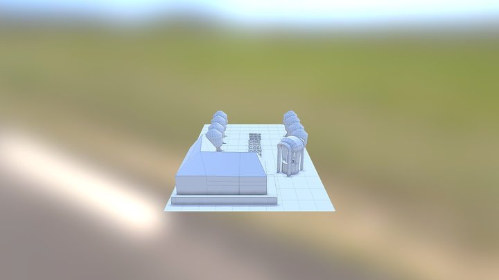 Cena Entrada Cartoon Renderizada 3D Model