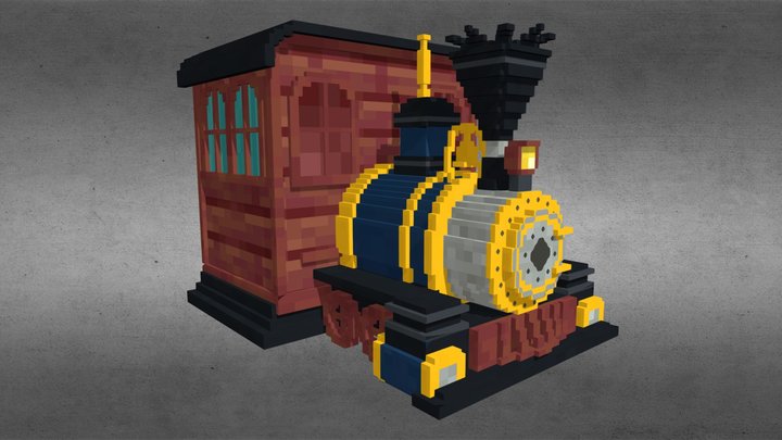 Mickey & Minnie's Runaway Railway Locomotive 3D Model