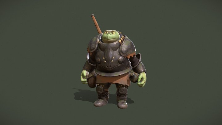 Frog Knight 3D Model