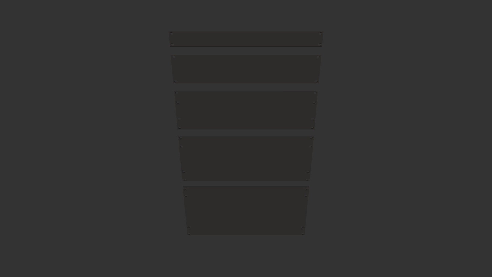 FBA Flat Aluminum Rack Panels — Sketchfab embed 3D viewer