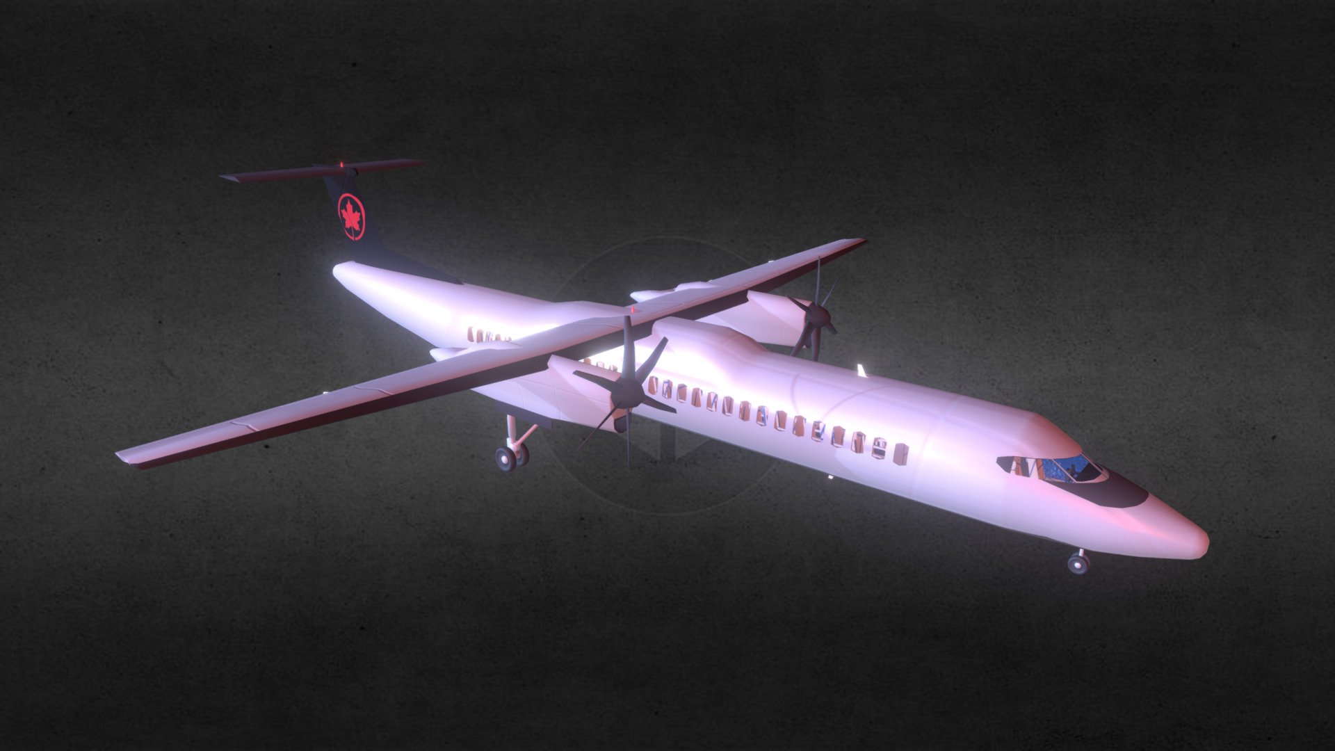 Dash-8 q400 (with cockpit)ver IX)