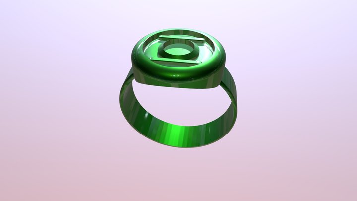 green lantern ring 3D Model