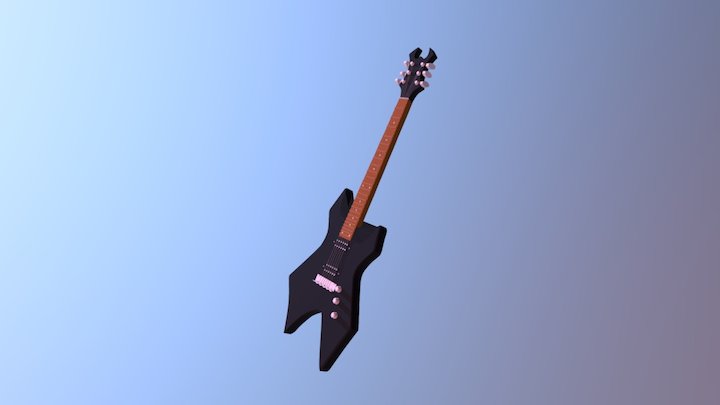 Bc Rich Warlock Guitar 3D Model