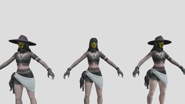 Phaedra Fortnite Crew Skin Styles <3 3D Model