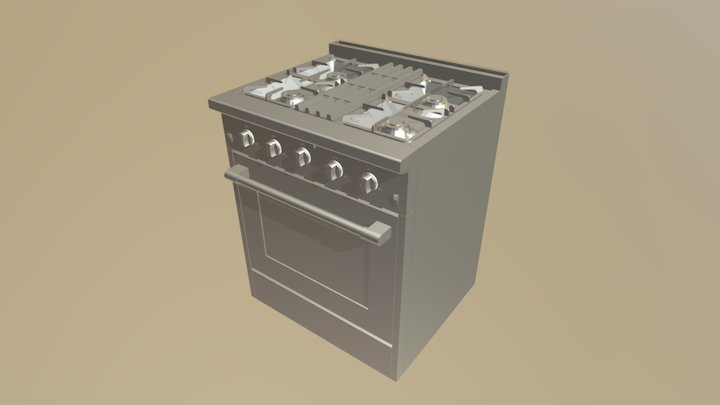 Thor Kitchen Professional Style Gas Range 3D Model