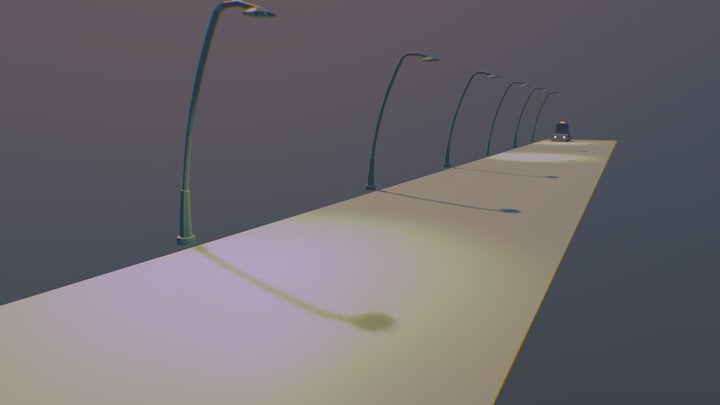 Lowpoly Cab 01 3D Model