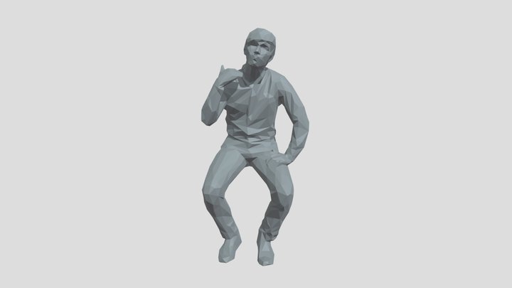 Lowpoly Male Sitting