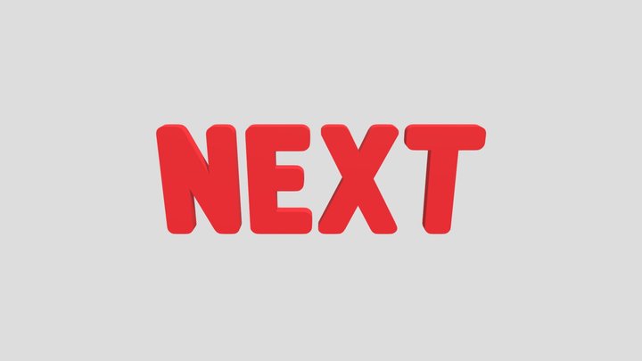 Noods - up next text 3D Model