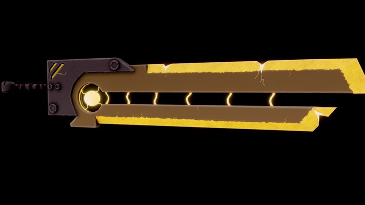 Scorching blade - Stylized sword 3D Model