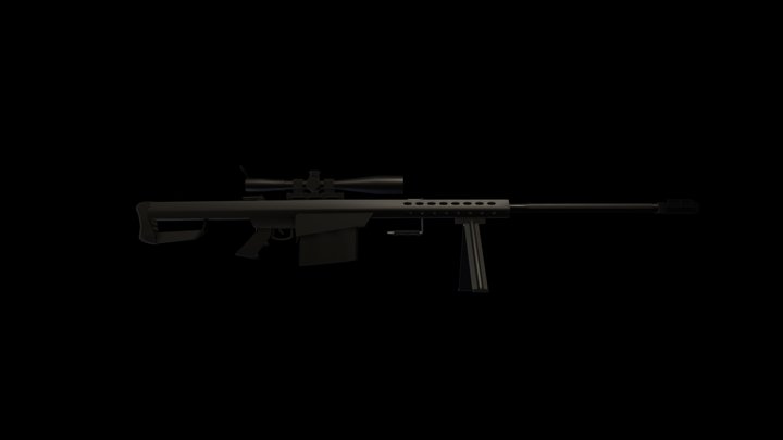 Sniper rifle (Barrett M82) 3D Model