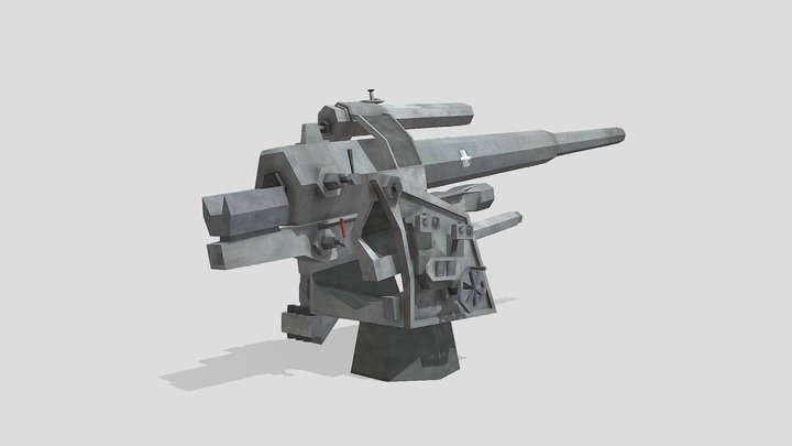 88 mm Flak 36 PS1 Graphic 3D Model
