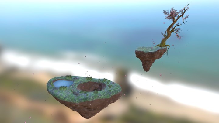 Final Cherry Blossom Diorama 3D Model