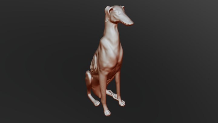 Dog Statue 3D model 3D Model