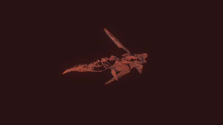 Origami Dragon Fading PointCloud 3D Model