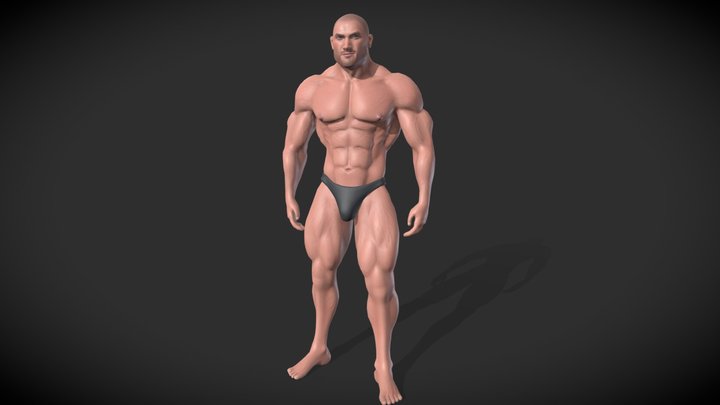 Human Body - Muscular Male 3D Model