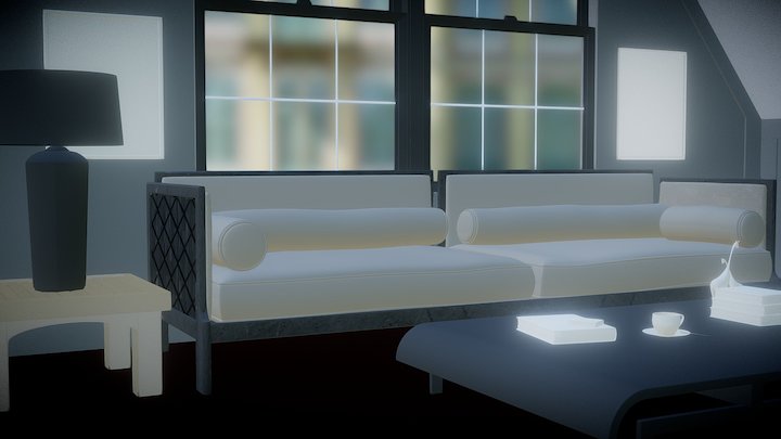 Living Room Indoor 3D Model