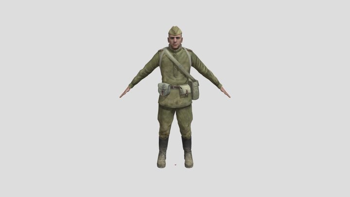 Rus soldier 3D Model