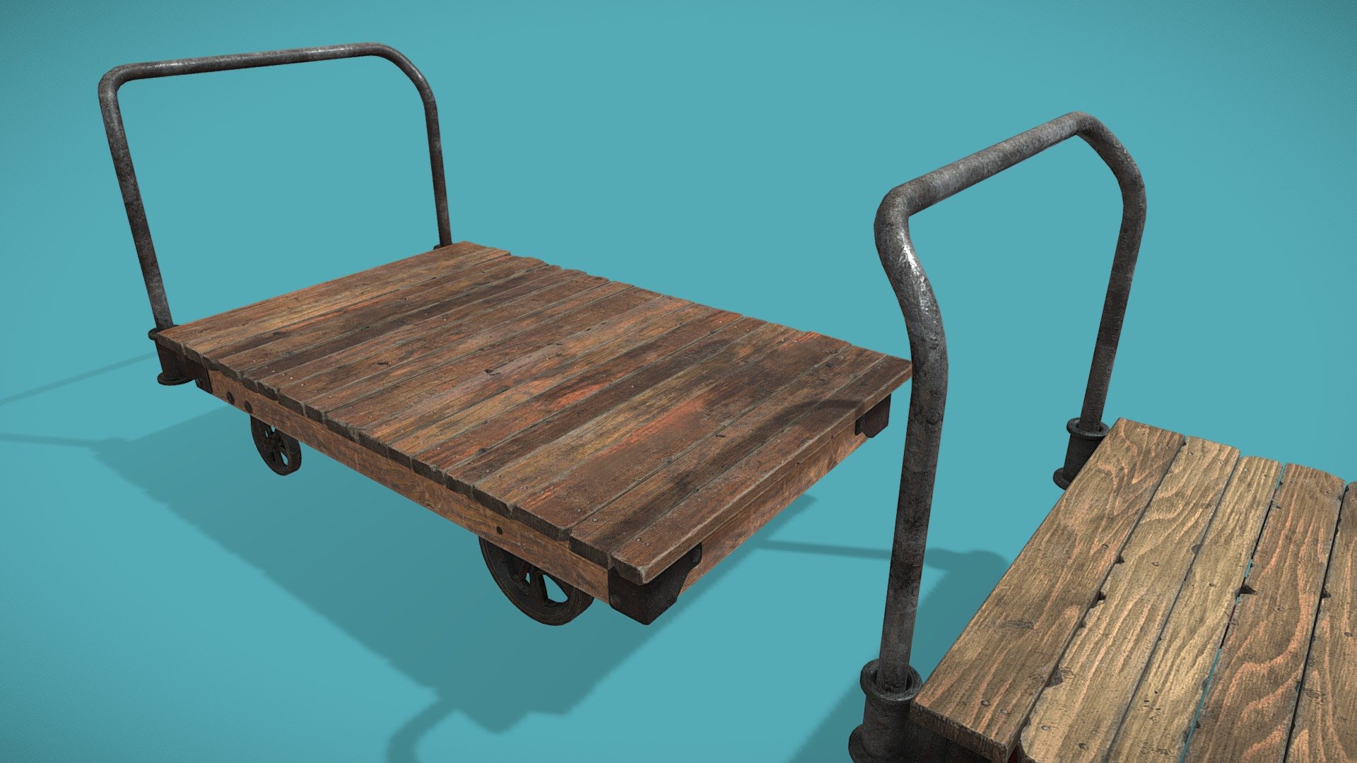 Antique Luggage Carts Type A Download Free 3D model by Mad_Lobster