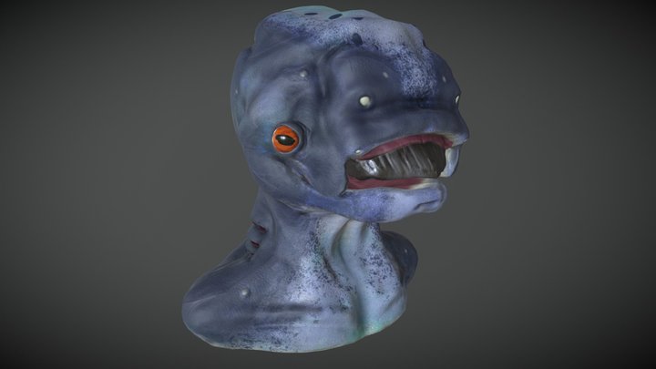 Aquatic Alien Sketch 3D Model
