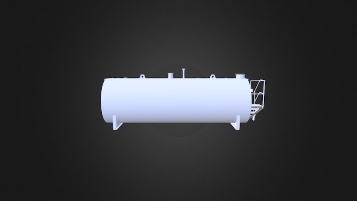 13,400 Litre Nithwood Fuel Tank with End Stairs 3D Model
