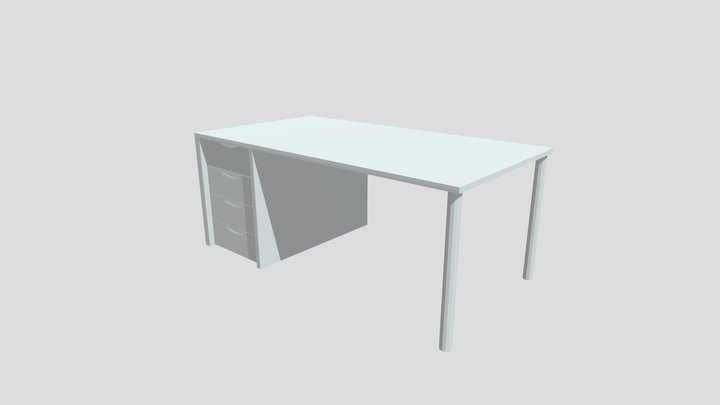 (Free) Low Poly Office Desk – Modelo 3D gratuito STL