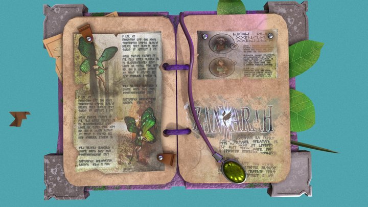 The Fairies book Zanzarah 3D Model