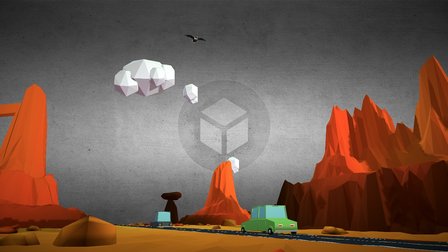 The Road Through The Canyon 3D Model