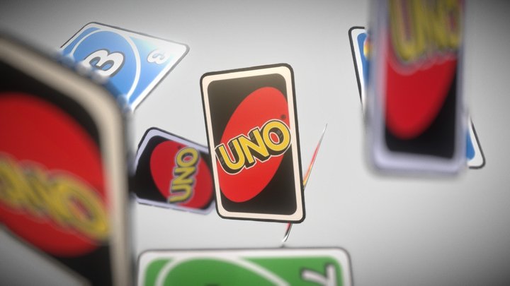 Uno Cards 3D 3D Model