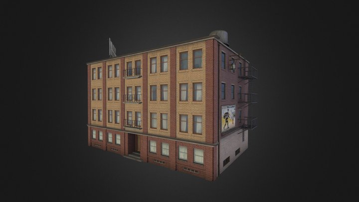 Retro City Pack Building 05 3D Model
