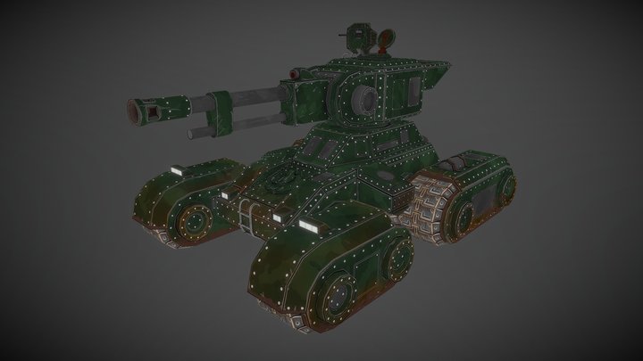 Stylized Low Poly Tank 3D Model