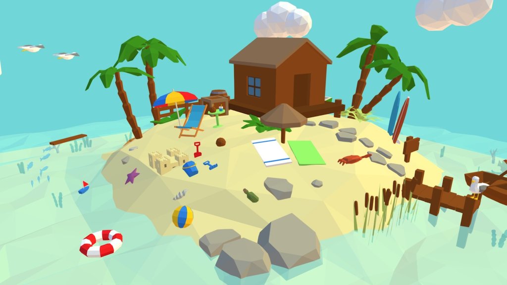 Beach Demo - 3D model by Fi Silva (@fisilva) [14217a6] - Sketchfab