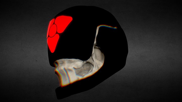 Cyberpunk Skull 3D Model