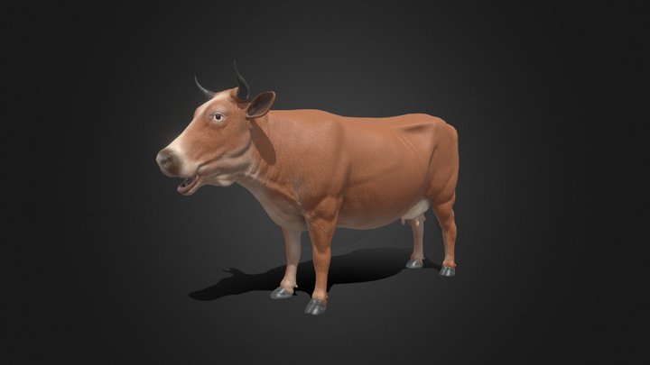 Game ready Cow model 3D Model