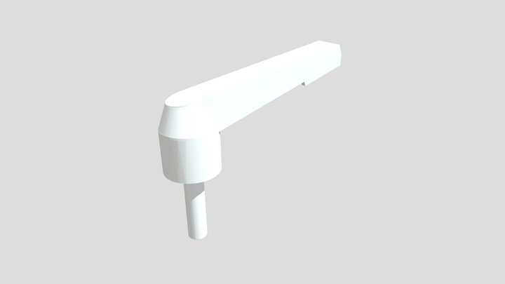 Lever, fixed, plastic, threaded screw 3D Model