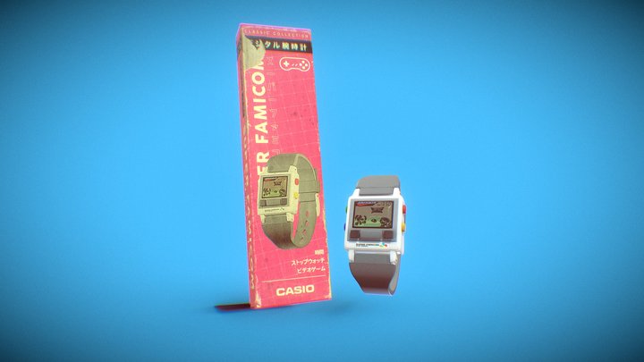 Super Famicom retro wrist watch 3D Model