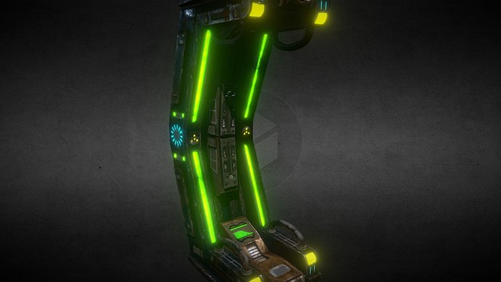 Science Fiction Column 3D Model