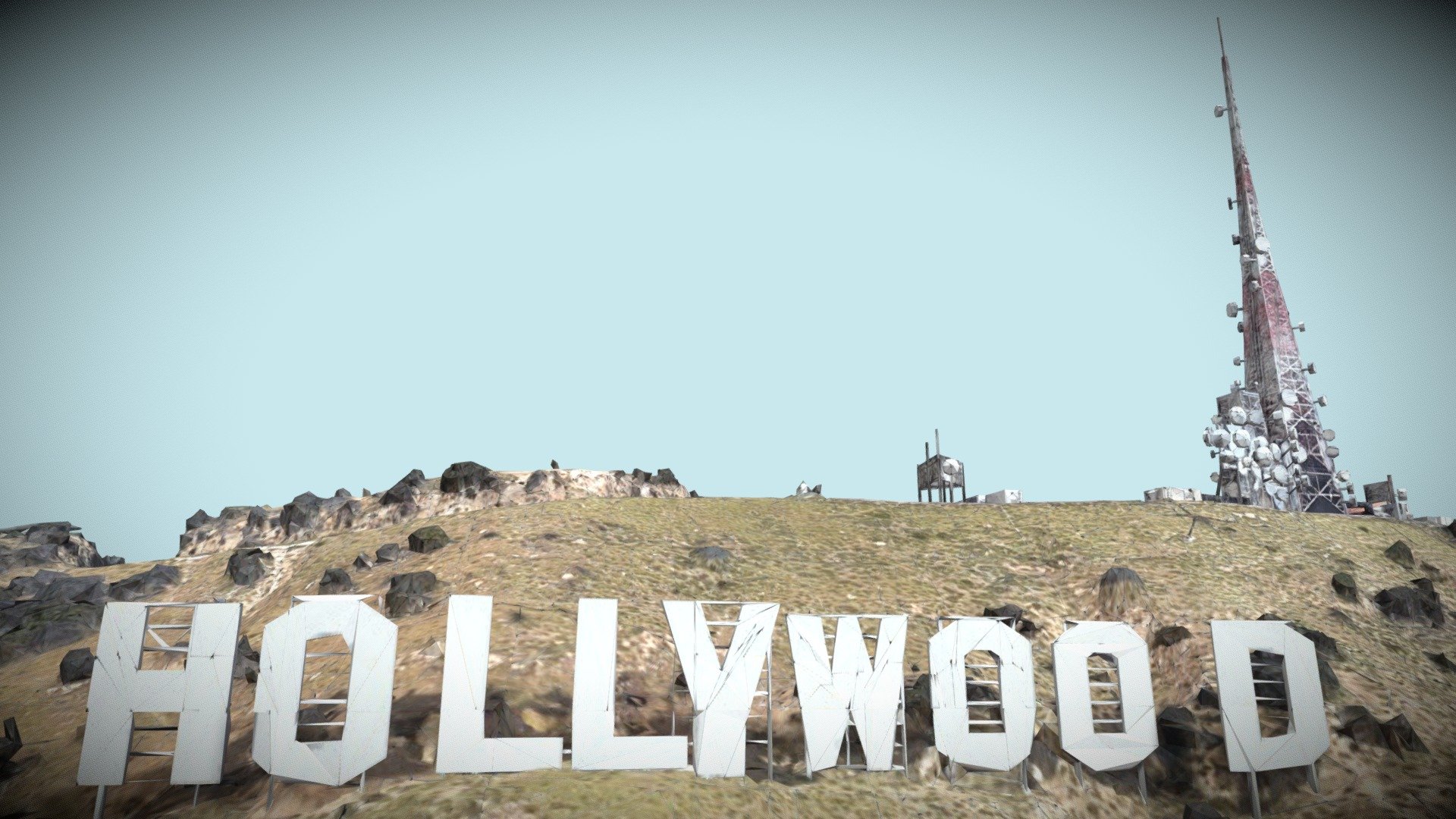 Hollywood sign, Los Angeles, CA, USA - Download Free 3D model by Brian ...