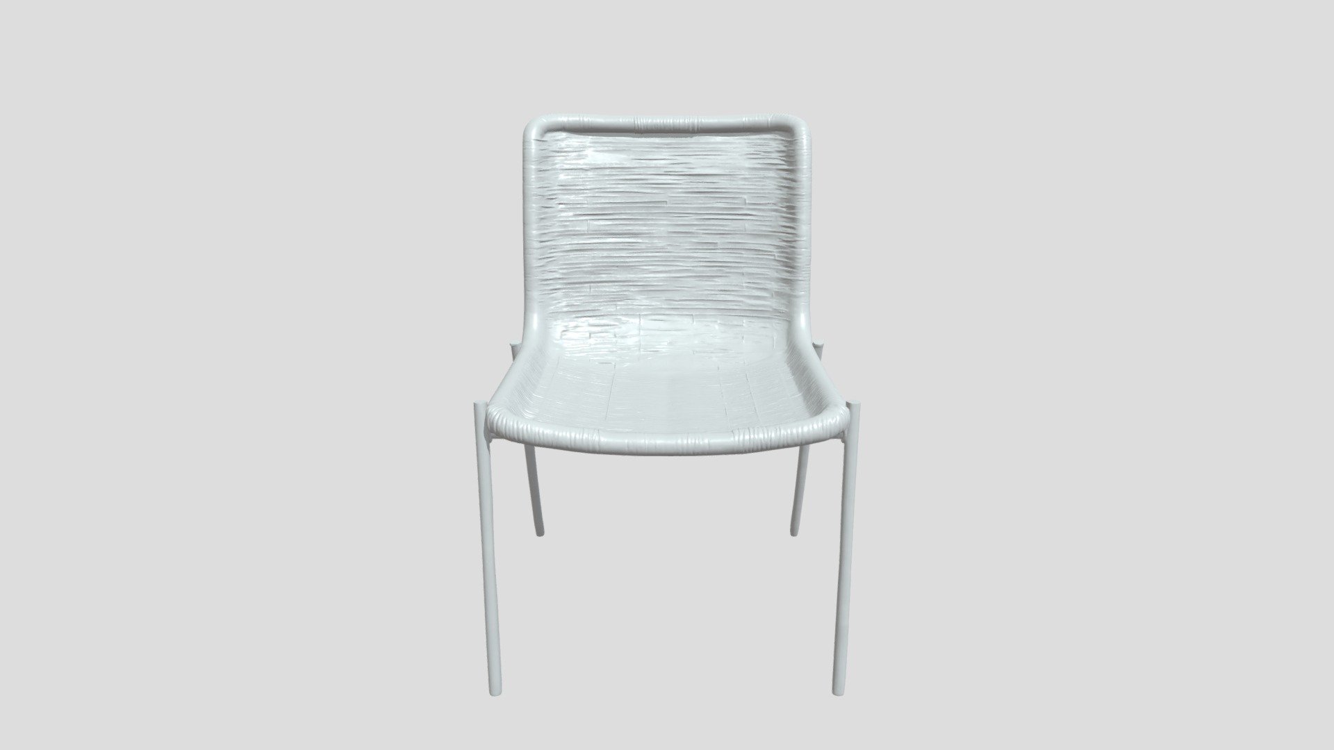 A gray wicker chair - 3D model by brayan.oyuela028 [1425827] - Sketchfab