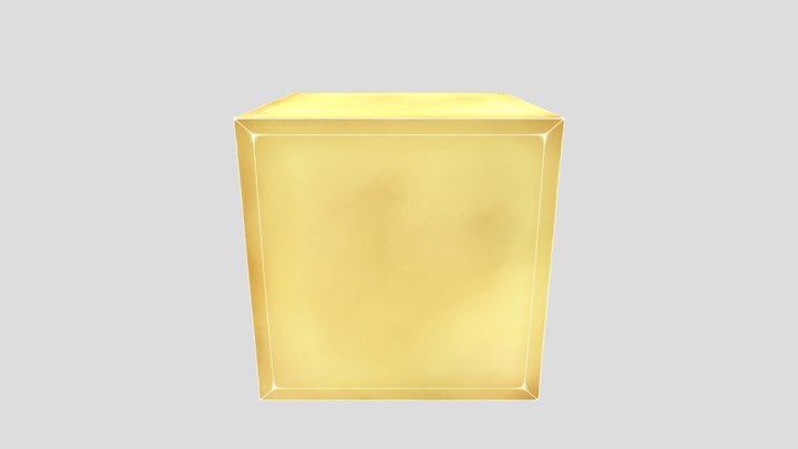 Golden Cube 3D Model