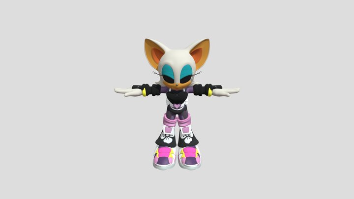 Rouge The Bat v3 3D Model