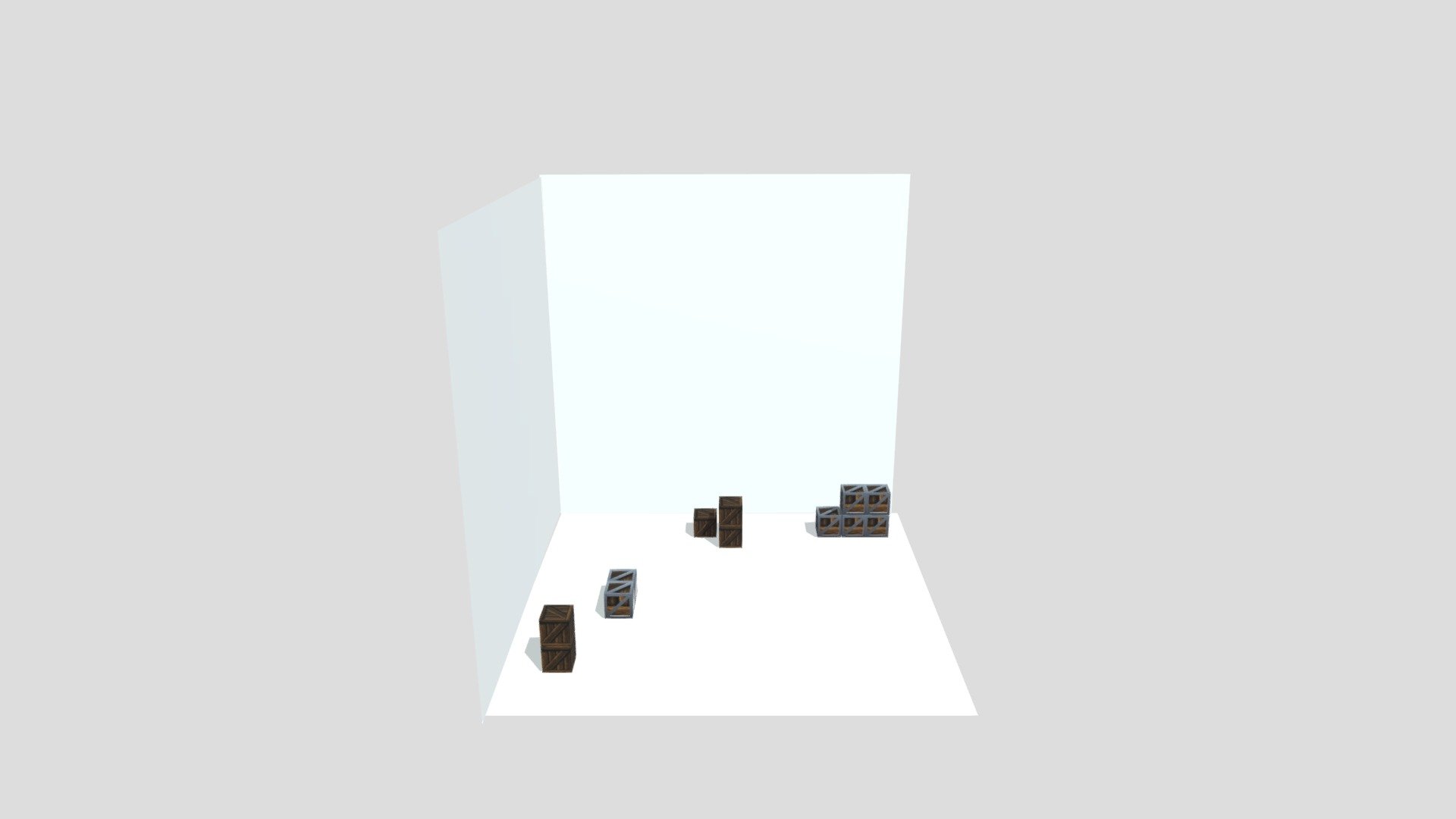 Boxes in a room