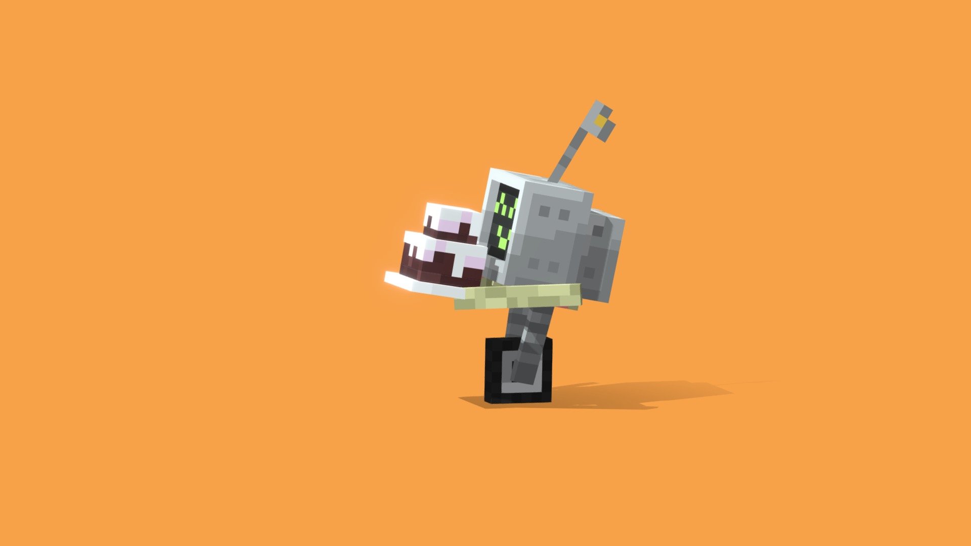 Happy birthday cake bot - 3D model by LepikGem [142c275] - Sketchfab