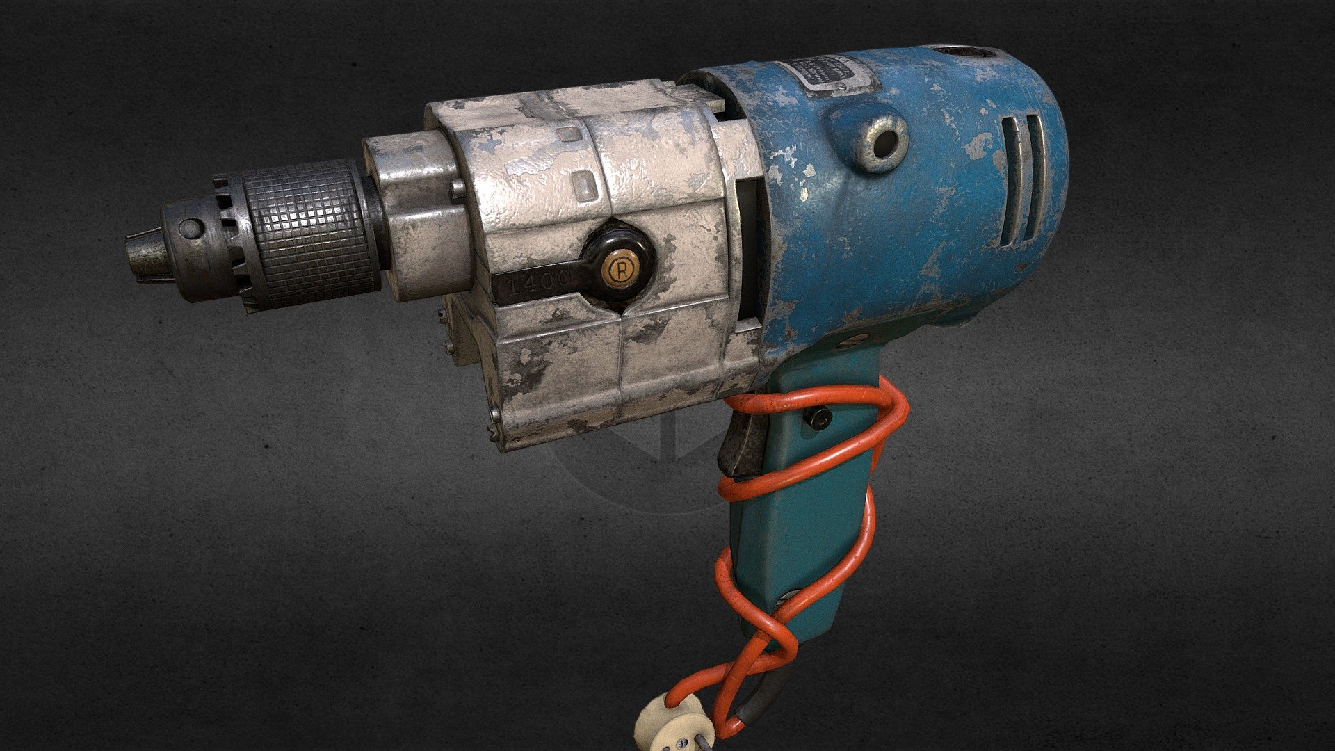 3D model Old Hand Drill VR / AR / low-poly