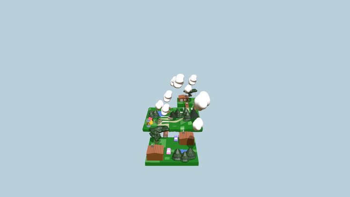 Parc Lowpoly 3D Model