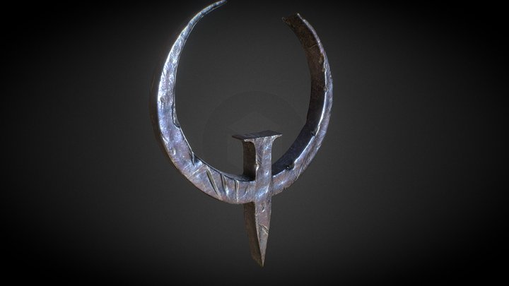 Quake champions logo 3D Model